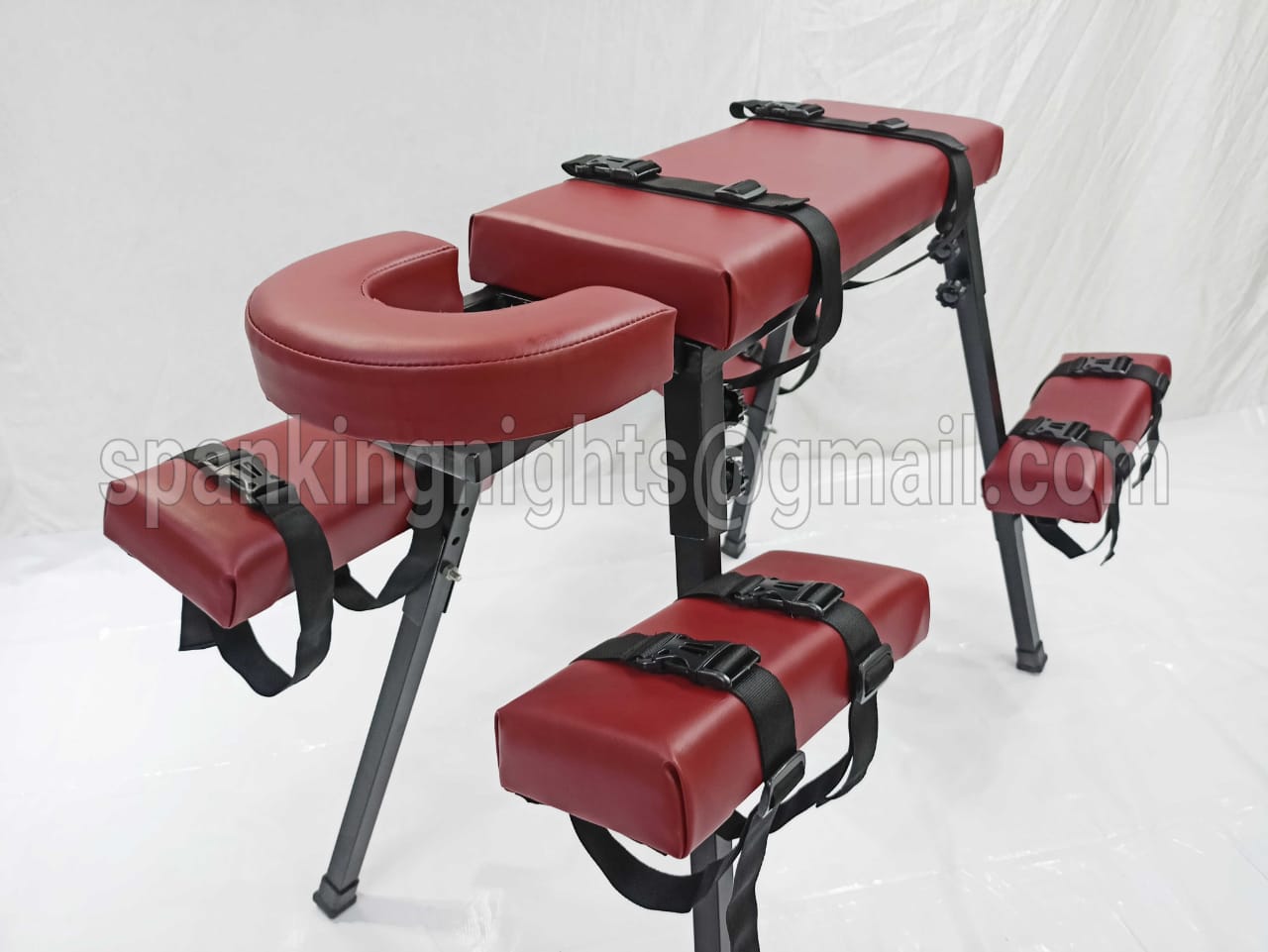 Spanking bench Bdsm Flogging Restraint Heavy Duty Bdsm Furniture Wine Color Bench