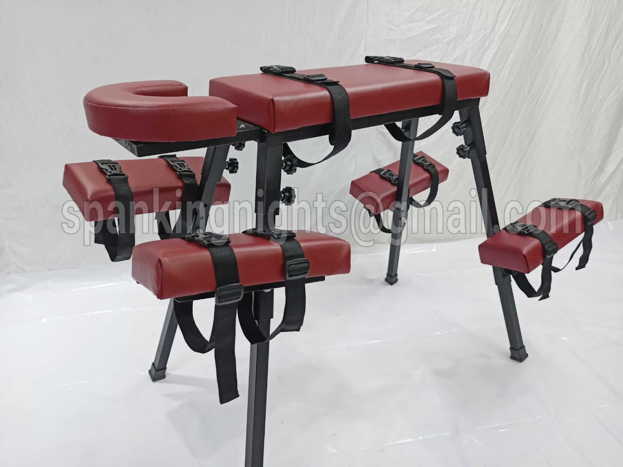 Spanking bench Bdsm Flogging Restraint Heavy Duty Bdsm Furniture Wine Color Bench